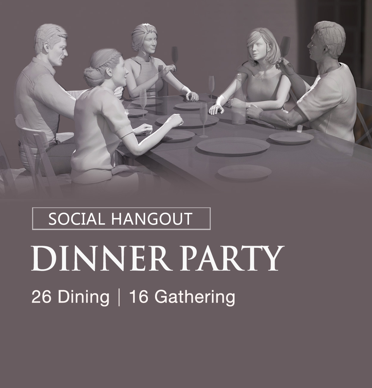 friend hangout motion-dinner party