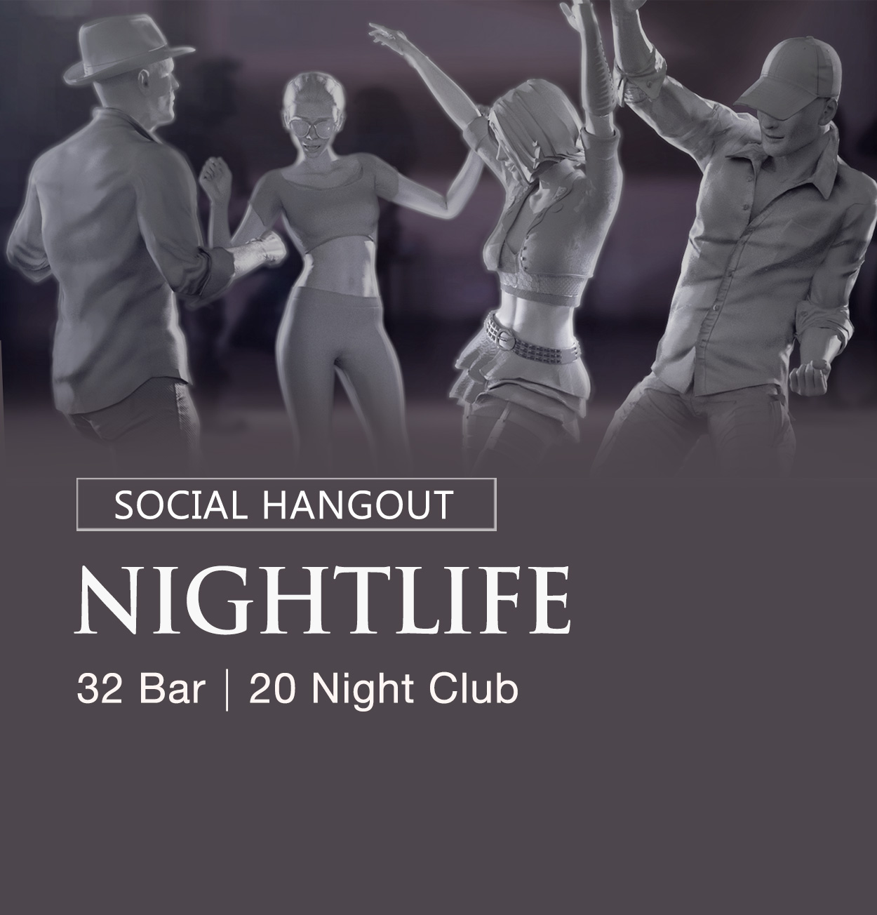 friend hangout motion-nightlife