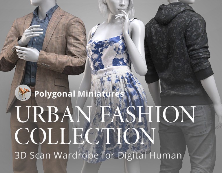 Polygonal Miniatures Urban Fashion Collection