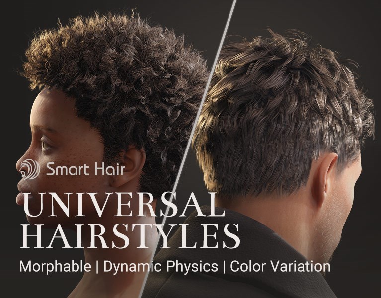 3D customizable hair - Universal Hair