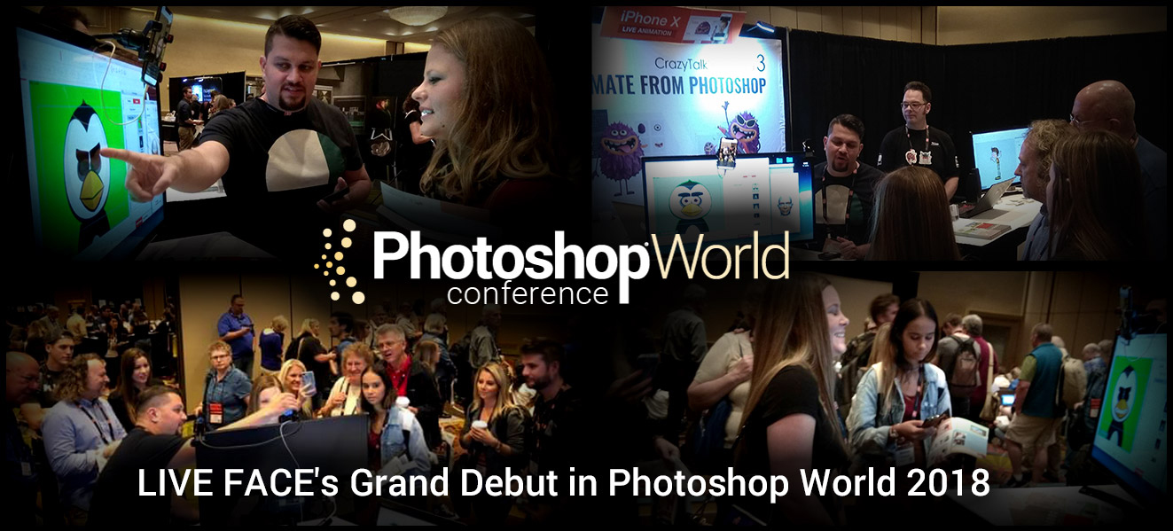 Real-time cartoon - live show in photosop world