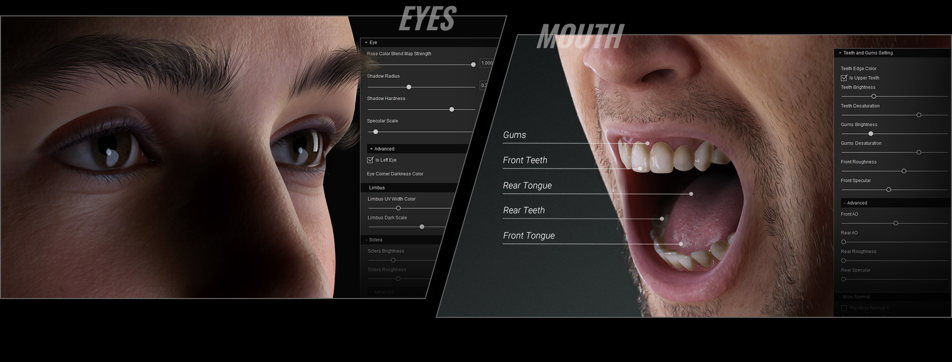 digital human shader - eyes & theet