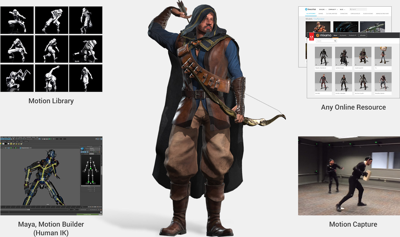 bring in motion data via animation pipeline - 3DXchange