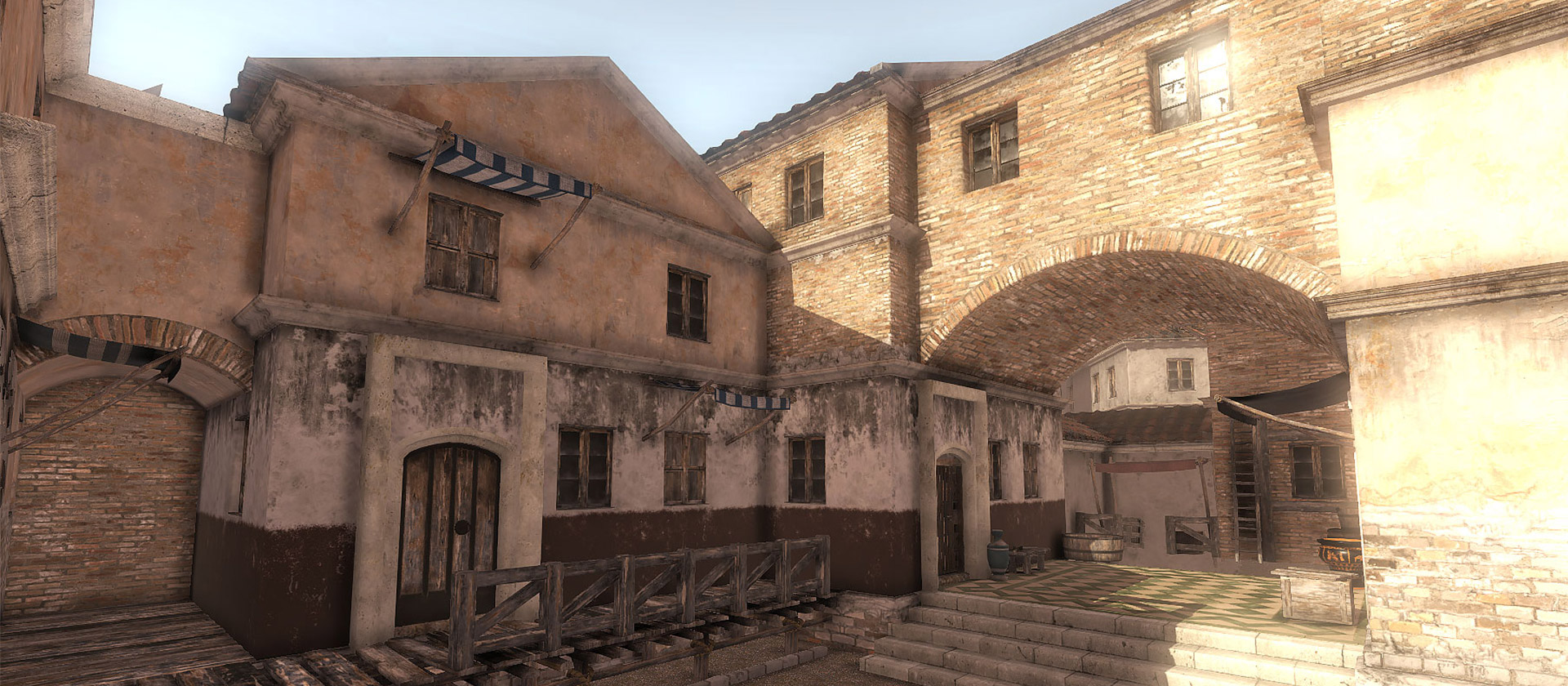 global illumination in 3D scene - medival and anicient rome 