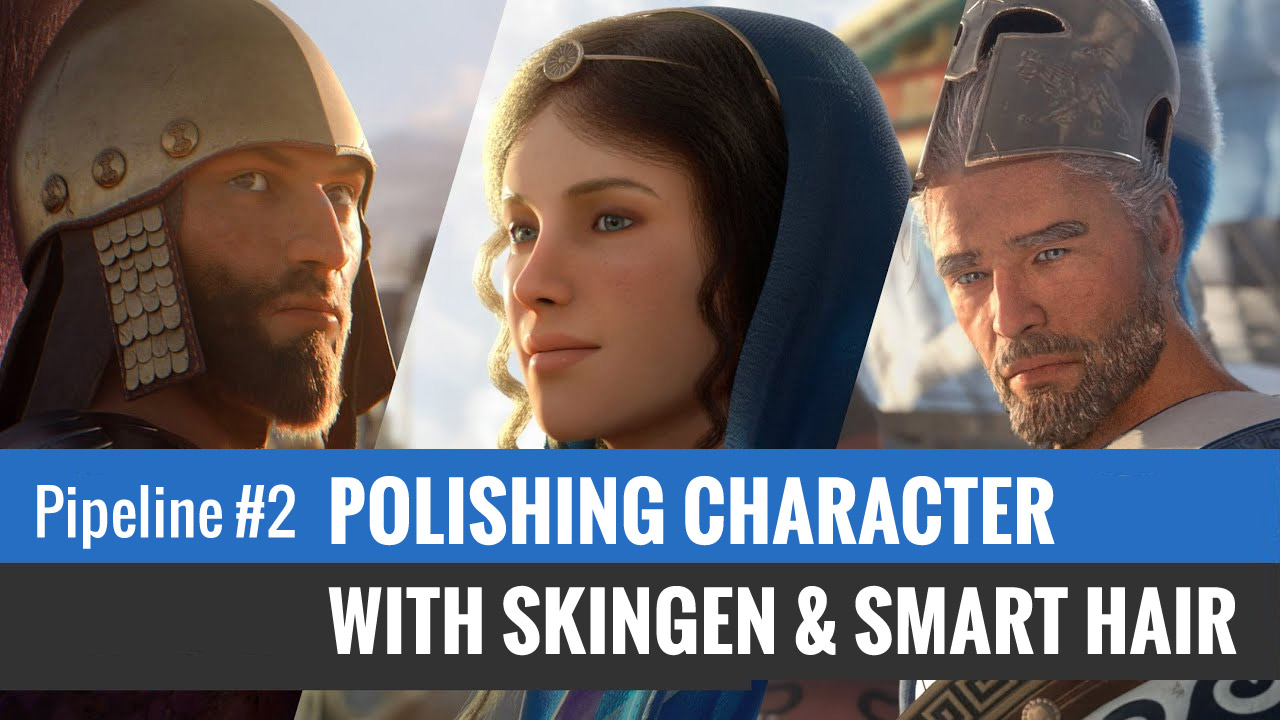 blender animation - polishing character with SkinGen and Smart Hair