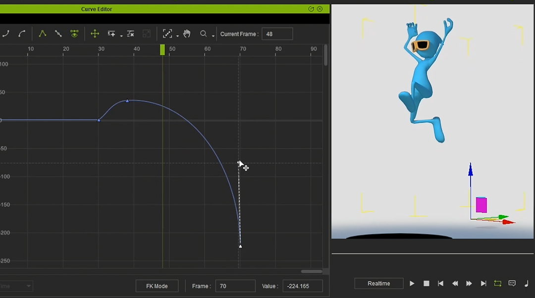 Curve Editor screenshot - Animation Style