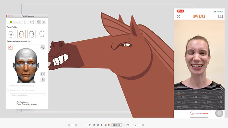 facial motion capture mocap animtion - Supports Various Face Profiles