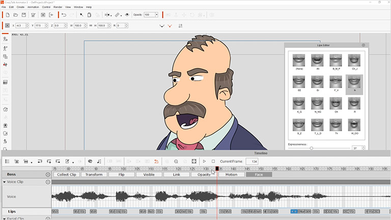 facial motion capture mocap animtion - Audio Recording and Timeline Editing