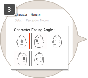 body motion capture mocap animation - choose facing angle