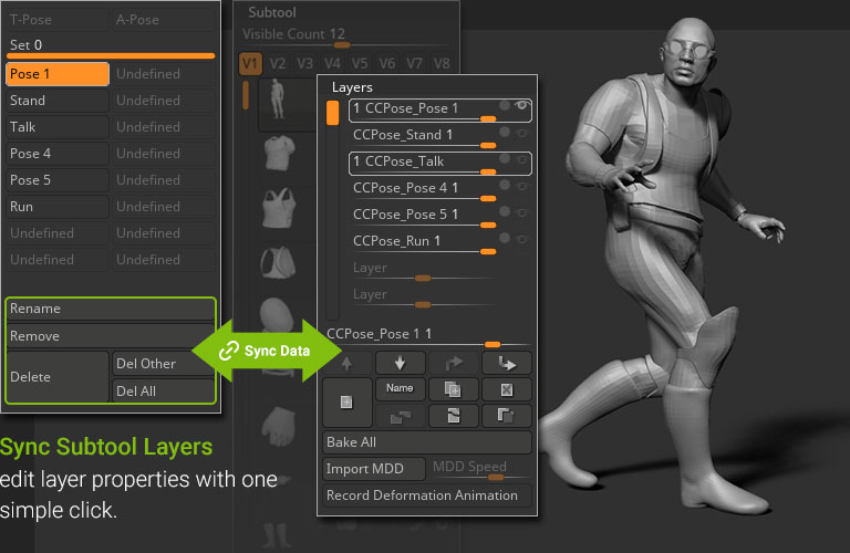 psoing in zbrush