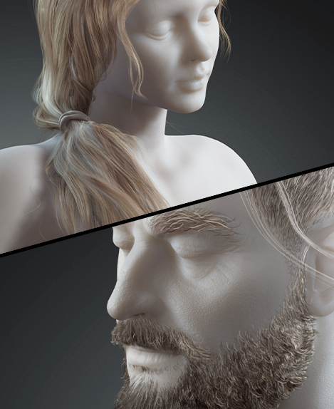 blender 3d 动画 - blender 3d 角色头发