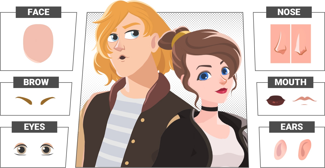 characters - facial components