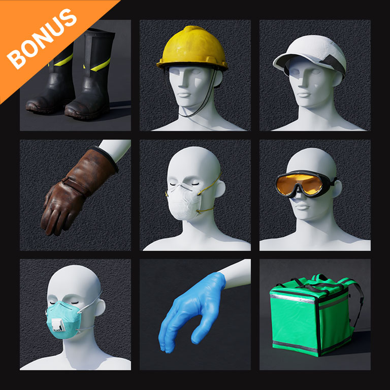 3D Clothing - Workwear 12 Bonus