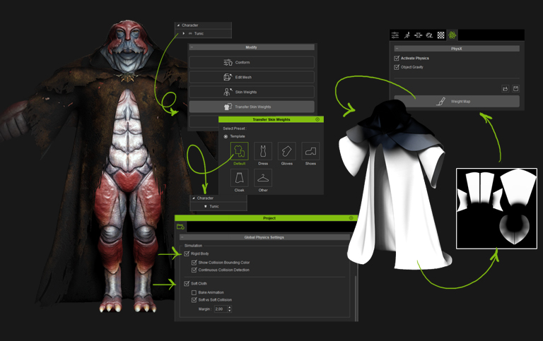 HD alien characters with lifelike skin textures, distinctive facial features, and realistic anatomy for cinematic character creation and customization.