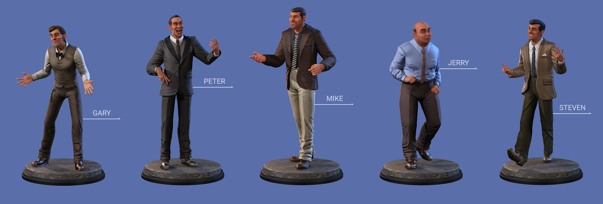 cartoon character-body shapes in clothes