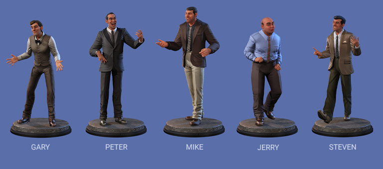 cartoon character-body shapes in clothes