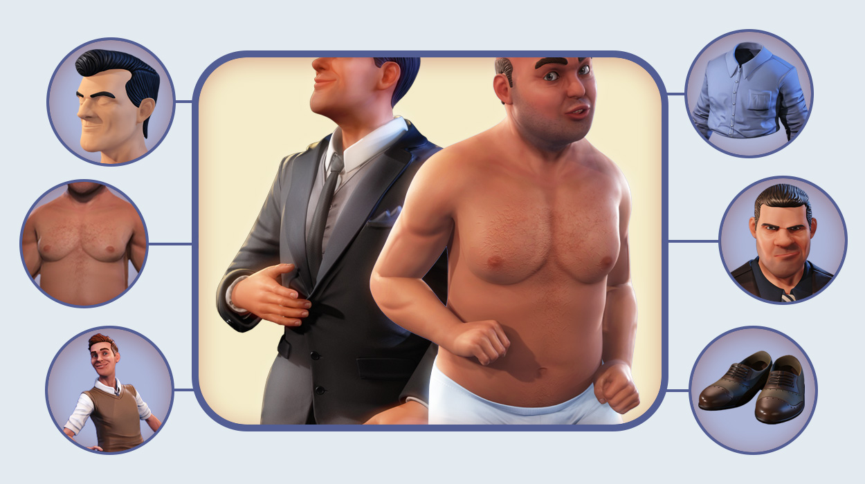 cartoon character-high quality components