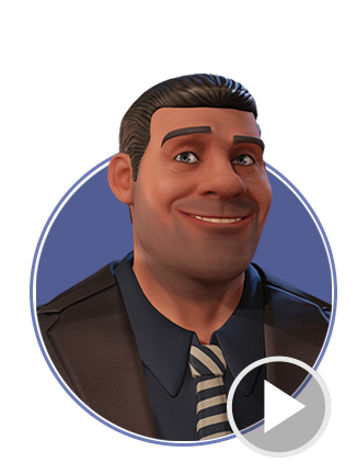 cartoon character-mike-facial expression video