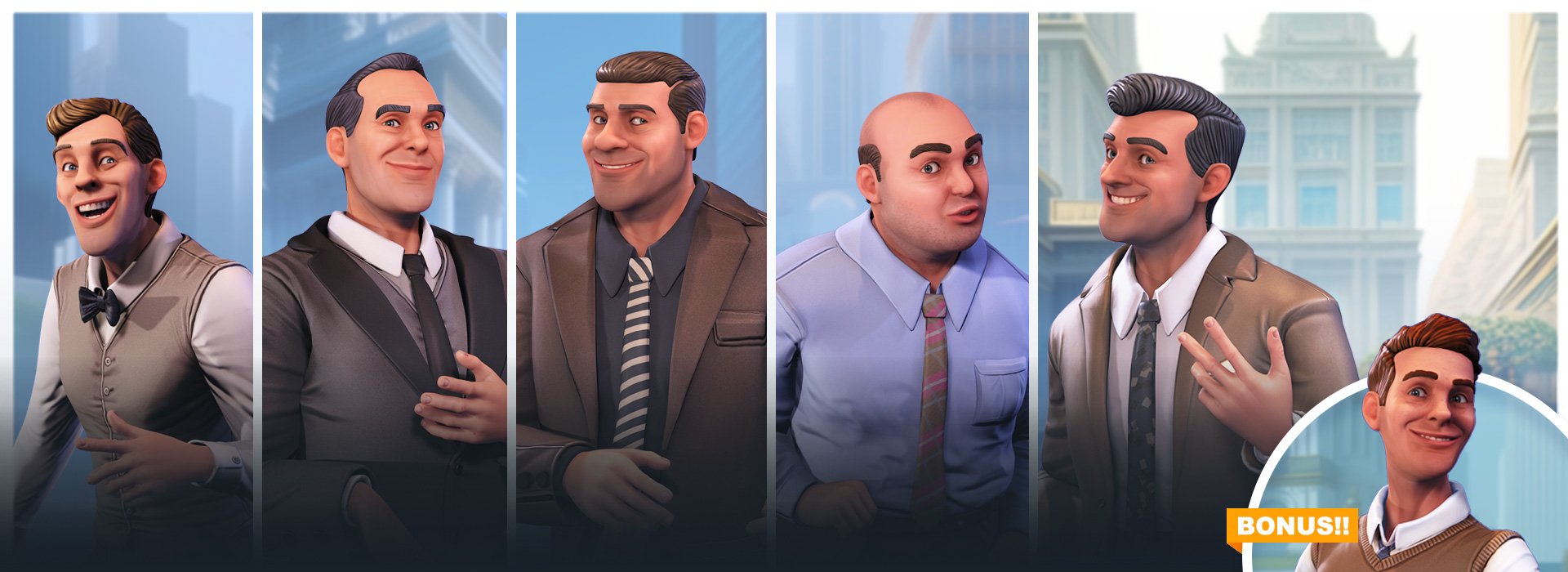 cartoon character-realistic comic style characters
