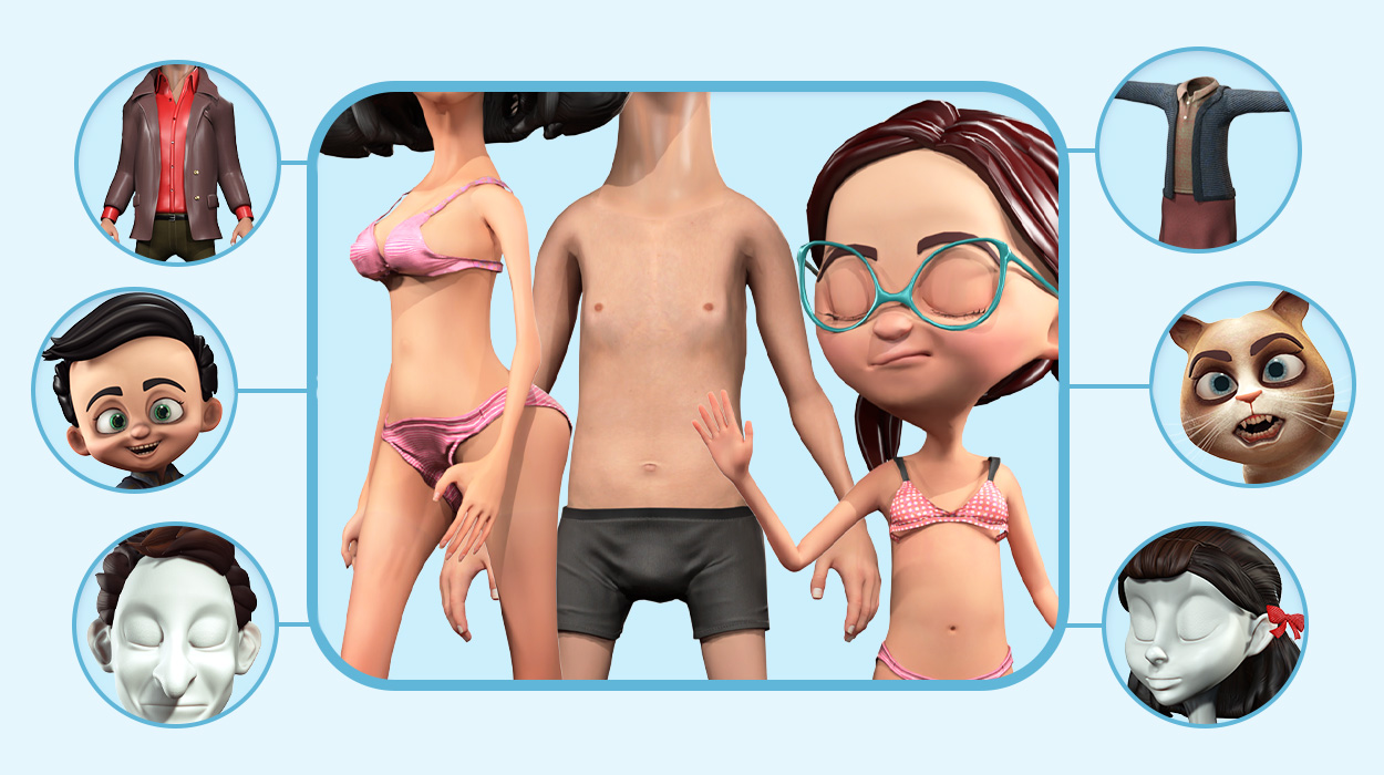 cartoon character-high quality components
