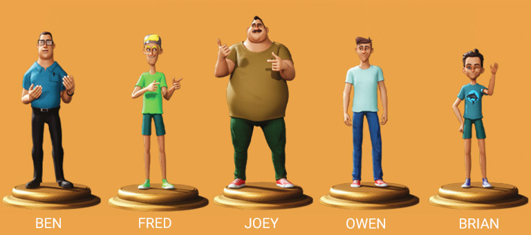cartoon characte-5 Full Body Morphs
