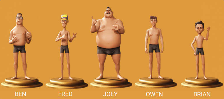 cartoon characte-5 Full Body Skin Presets