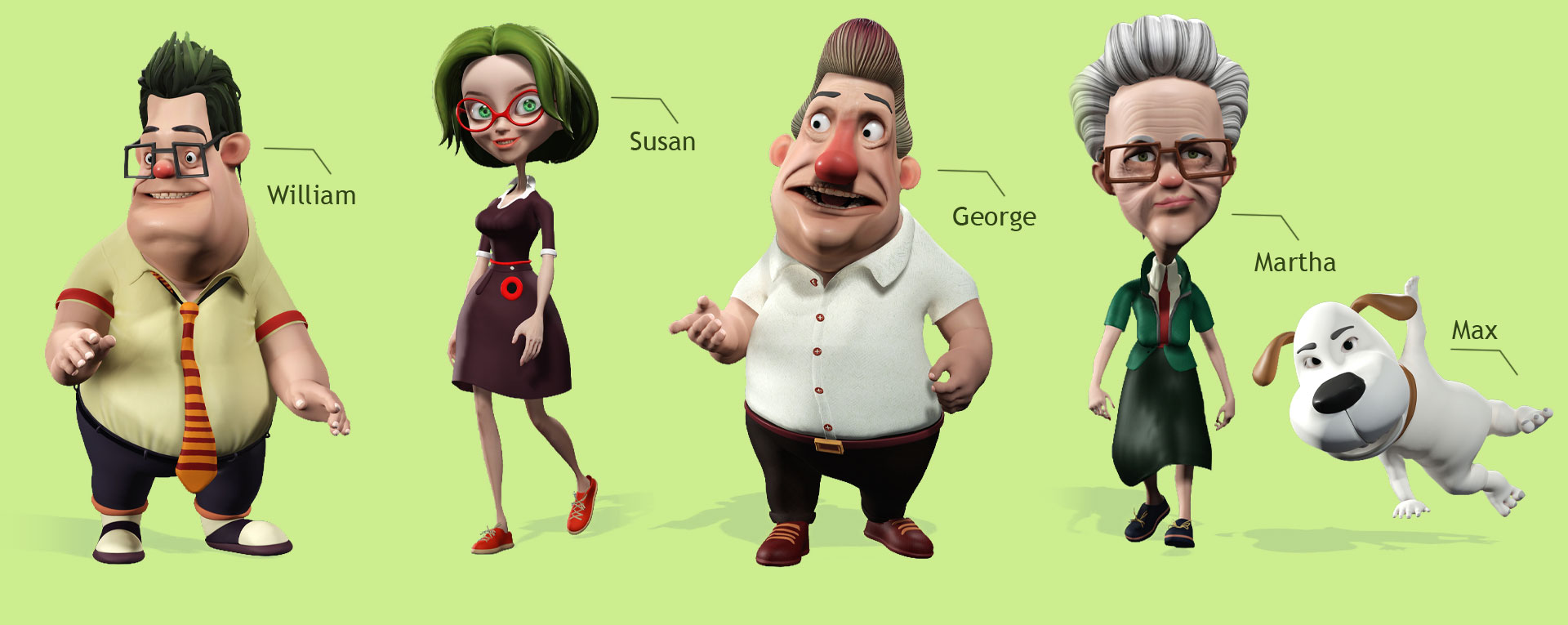 cartoon character-body shapes in clothes