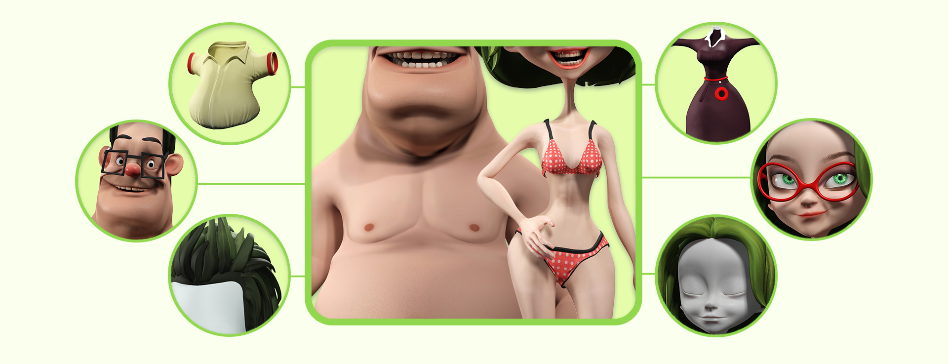 cartoon character-high quality components