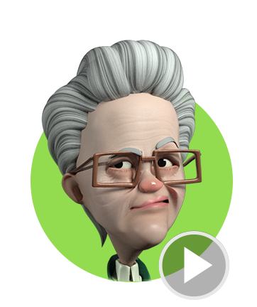 cartoon character-Martha-facial expression video