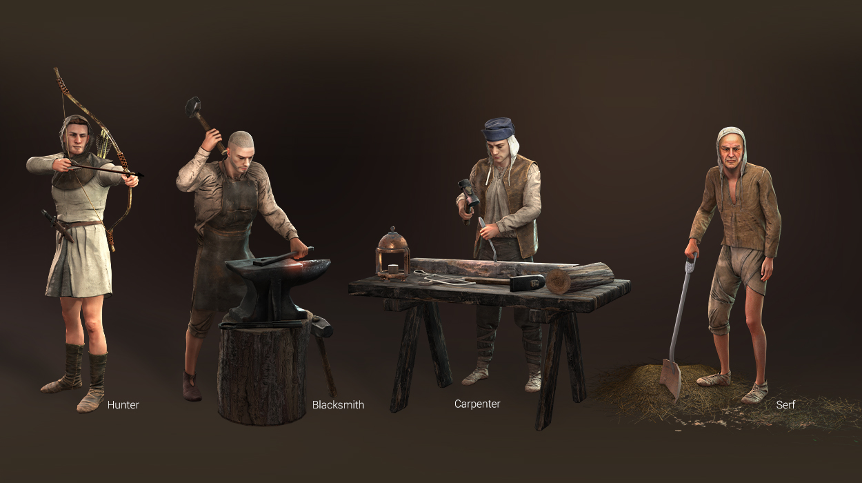 medieval game - characters