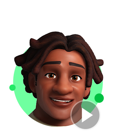 3d toon -facial puppet profile video