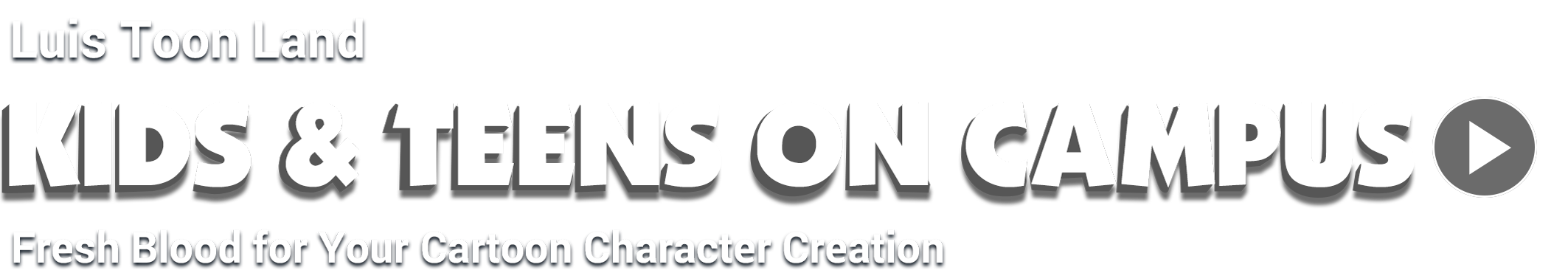 cartoon character -kids and teens on campus