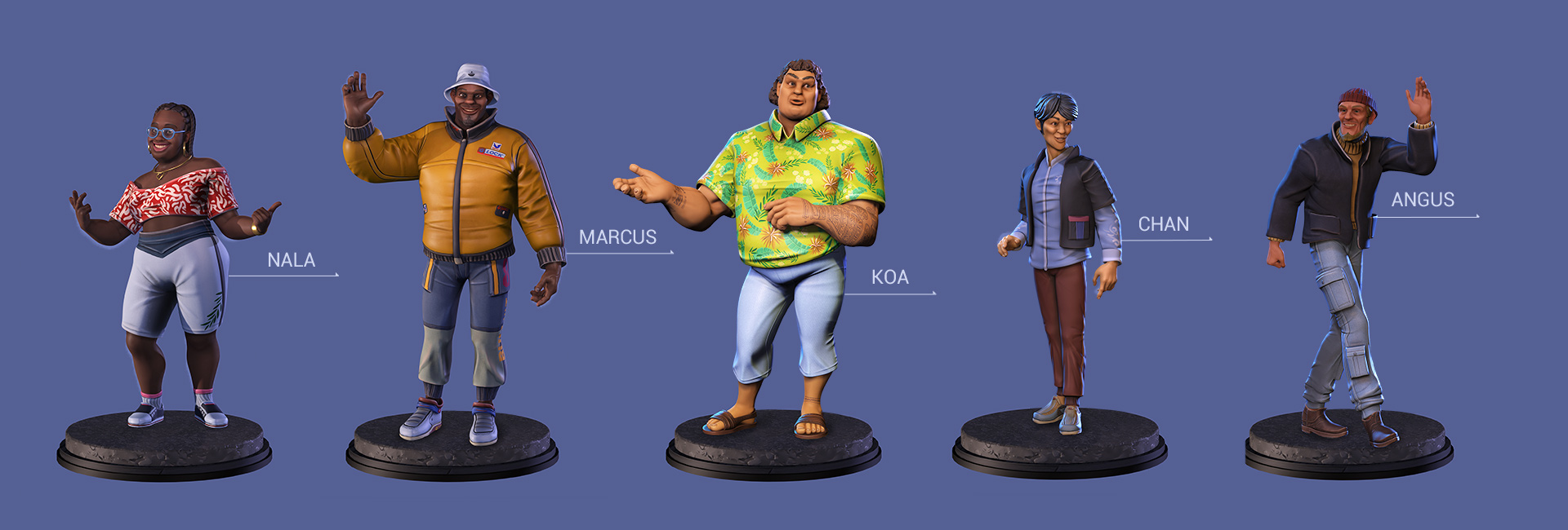 cartoon character-body shapes in clothes