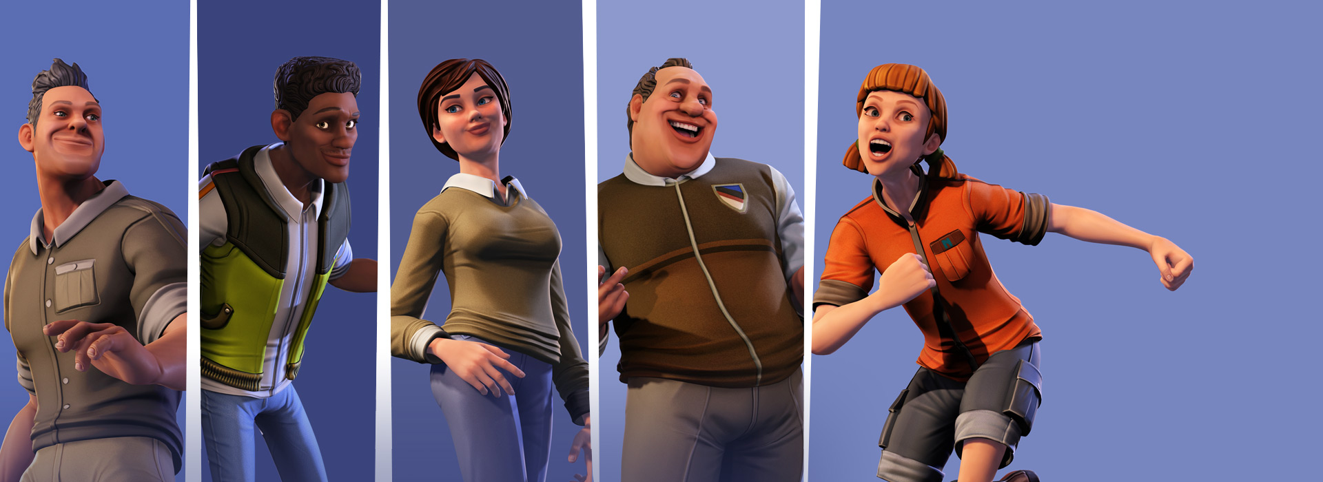 adventure figures set-realistic comic style characters