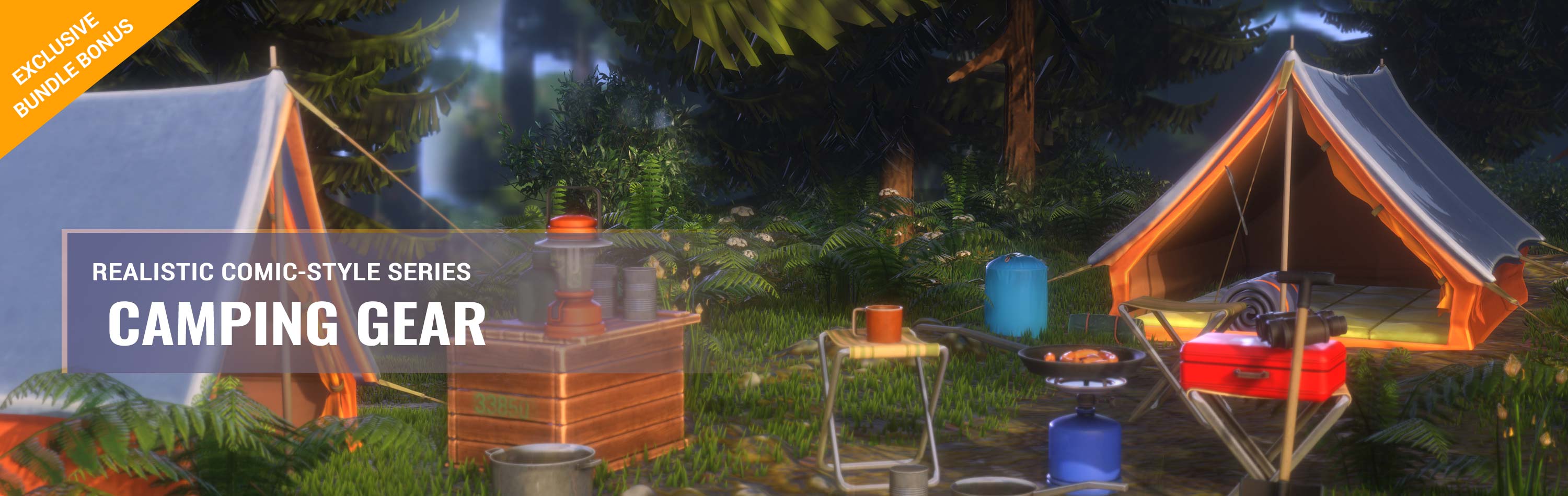 3d Adventure Outfits and Gears Combo-Camping Gears Props