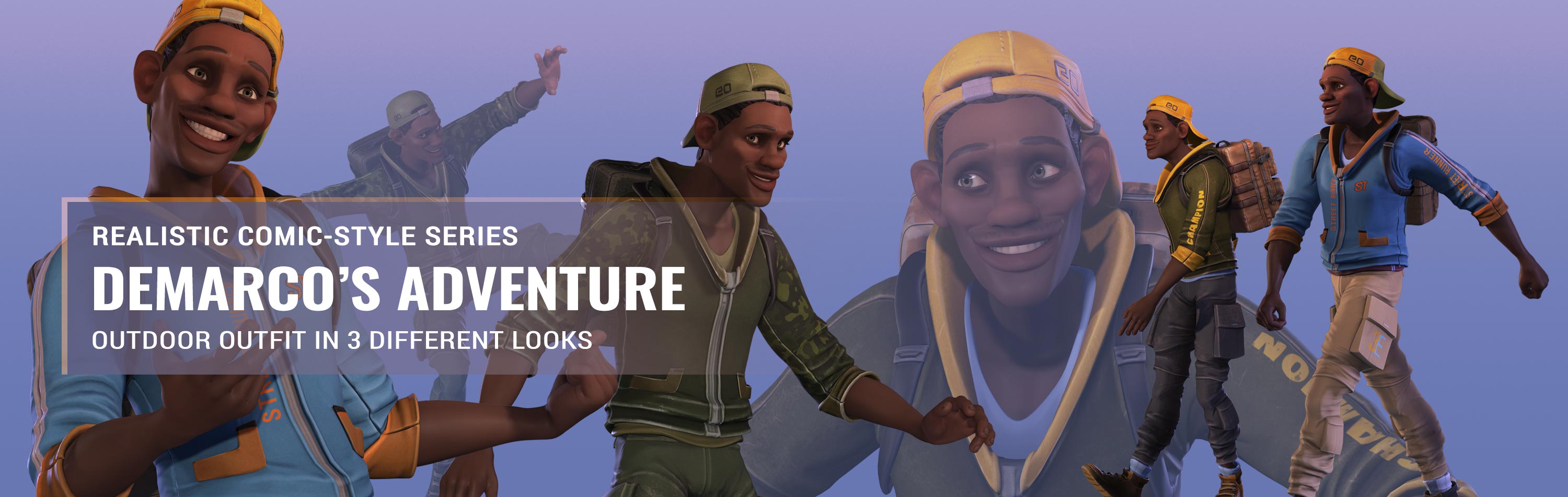 3d Adventure Outfits and Gears Combo-Demarco