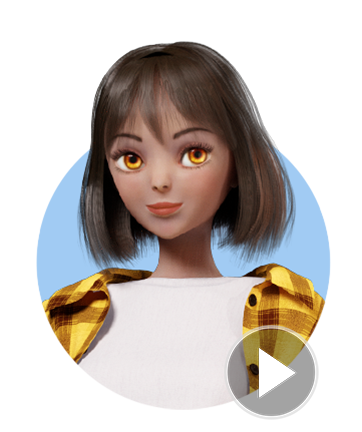 cartoon character-Chan-facial expression video