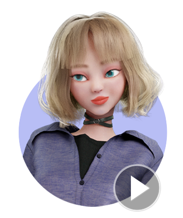 cartoon character-Koa-facial expression video