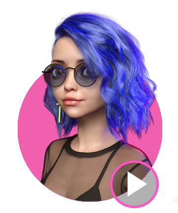 doll character-Lea-facial expression video