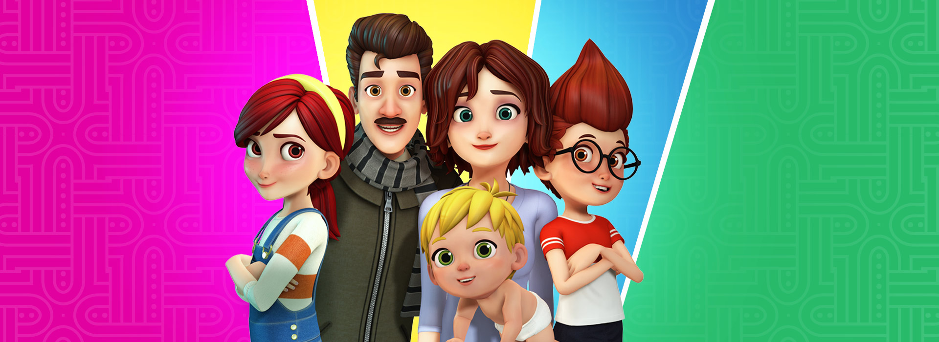 cartoon character - family members