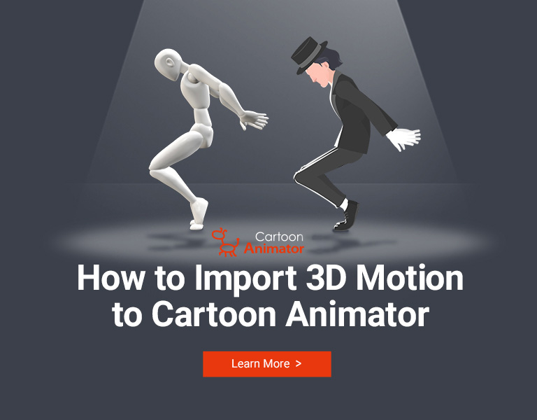 3d mocap to 2d-3d motion for 2d animation