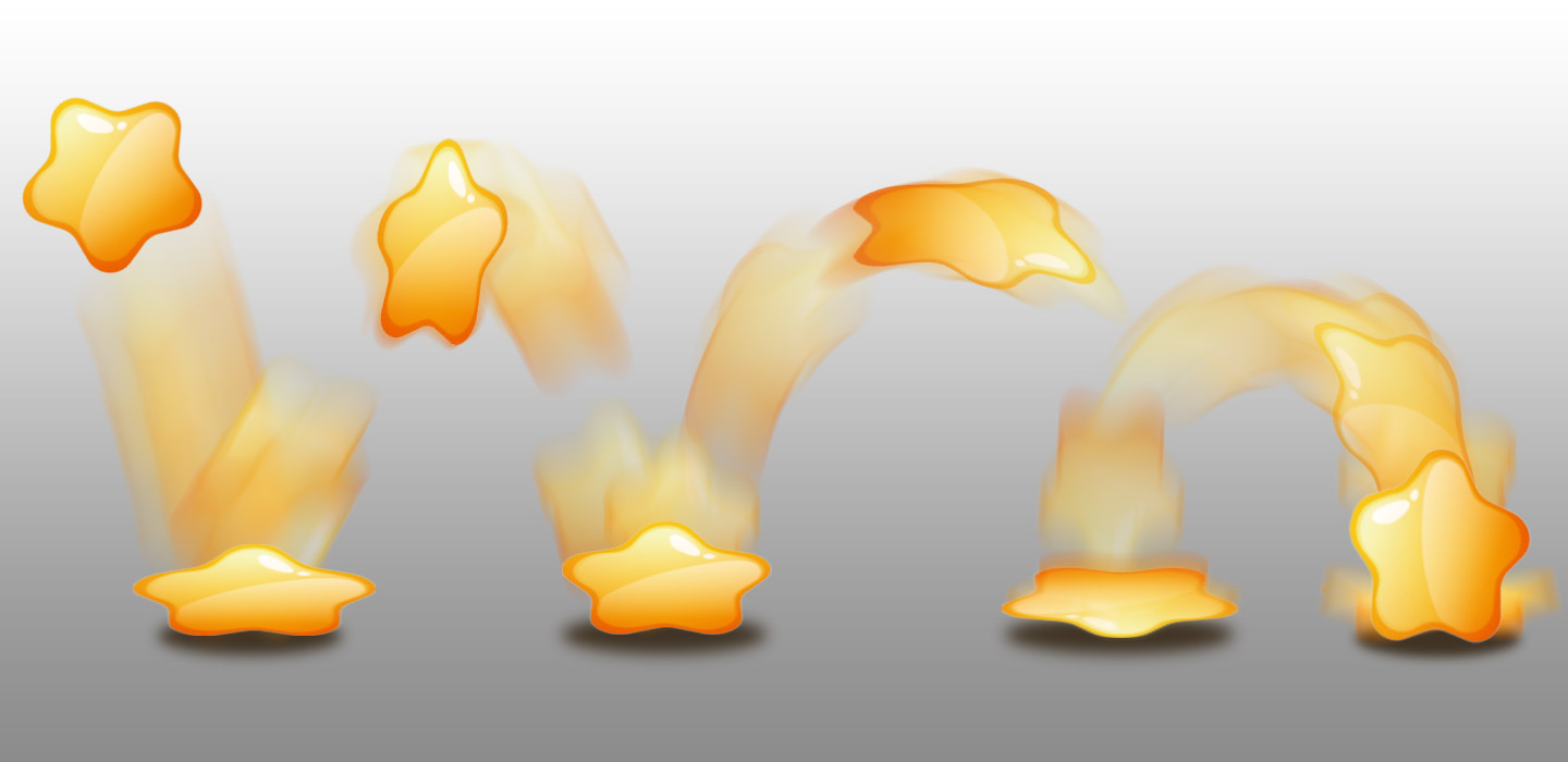 cartoon style- elastic motions - spongy moves
