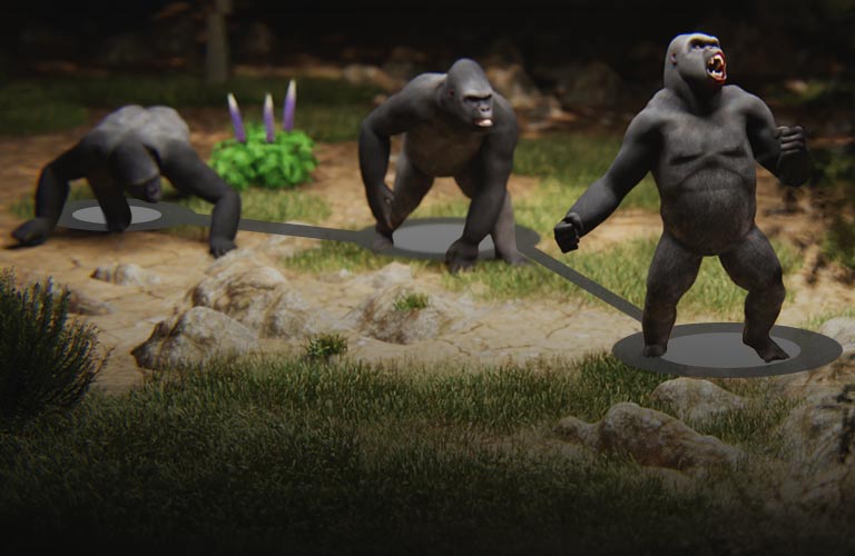 3d animation - motion director - MD Gorilla Behaviors
