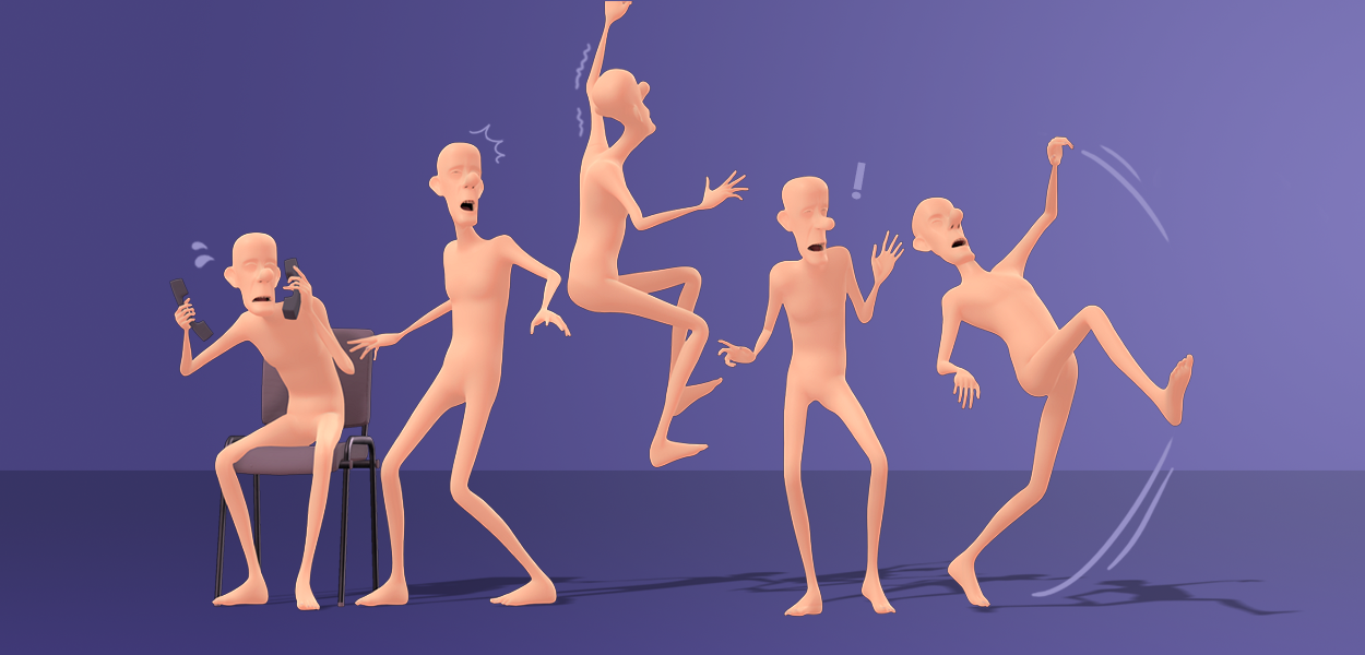 classical cartoon motion-Clumsy moves