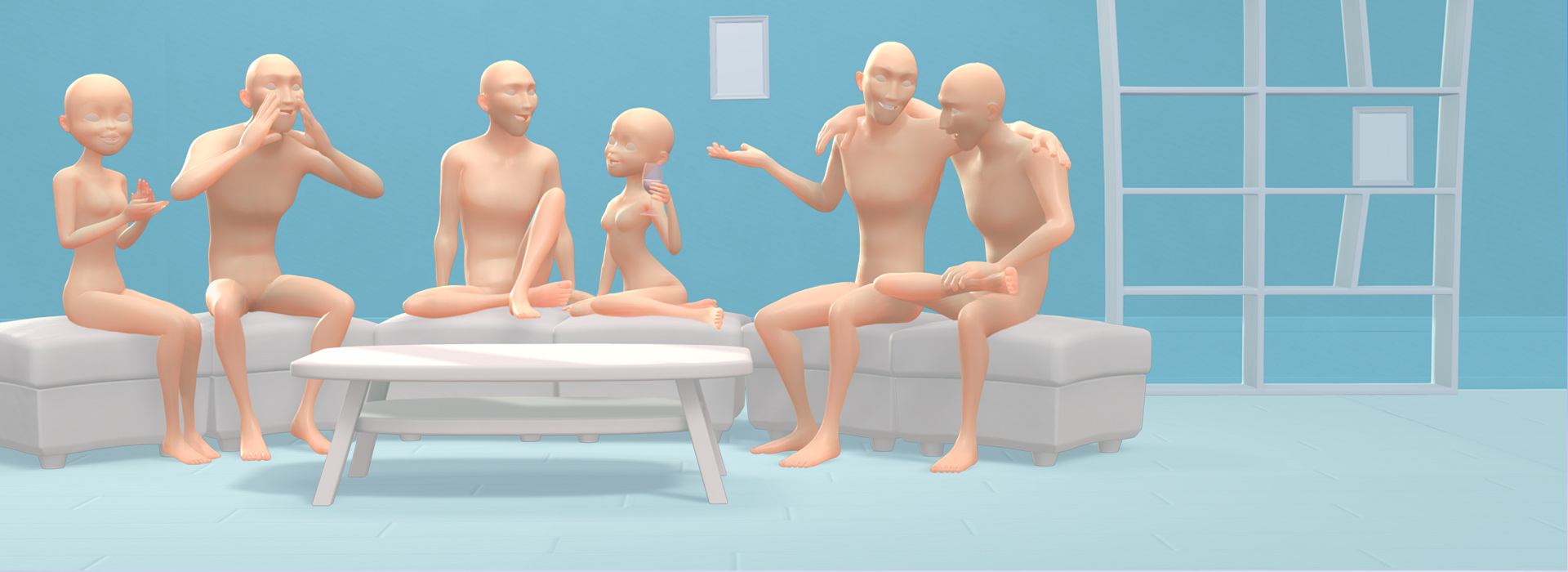 classical cartoon motion-act and move for female