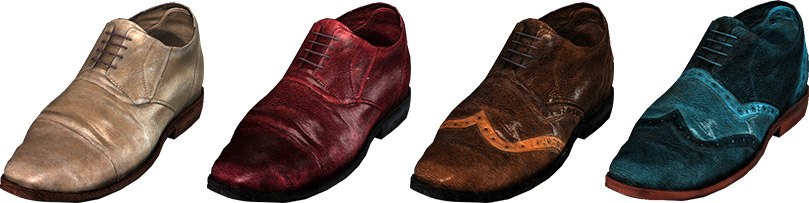 3d shoes designed for 3d character