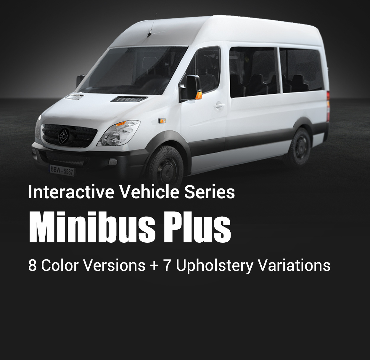 modern car-3d minibus
