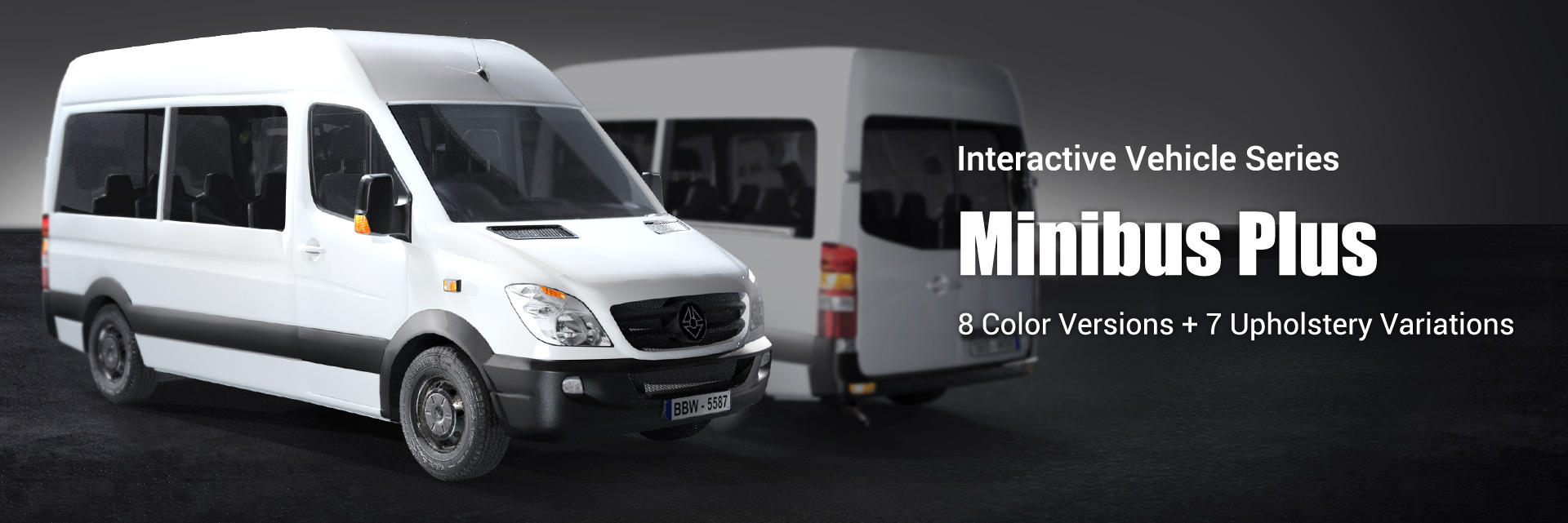 modern car-3d minibus
