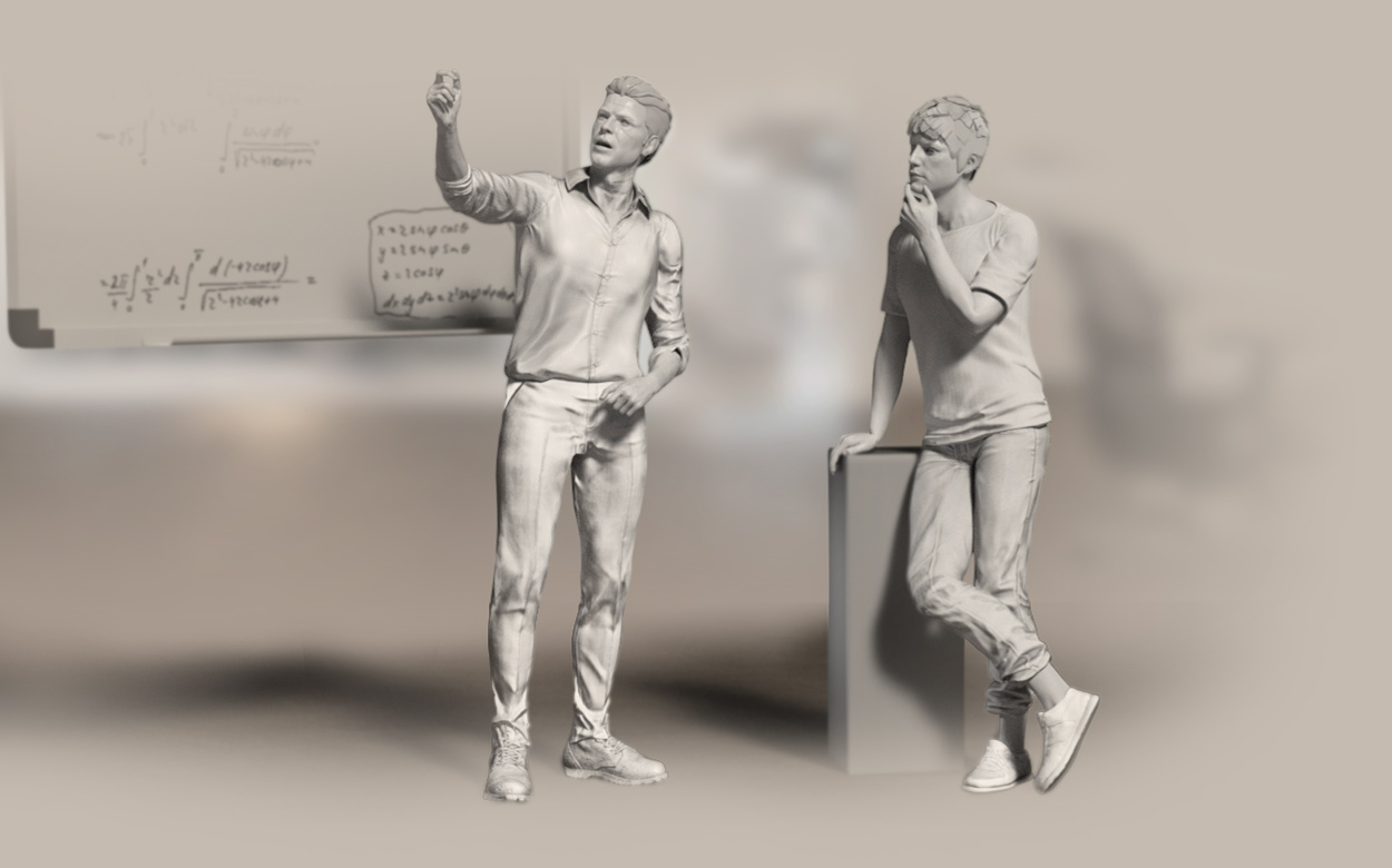 3d office pose - present
