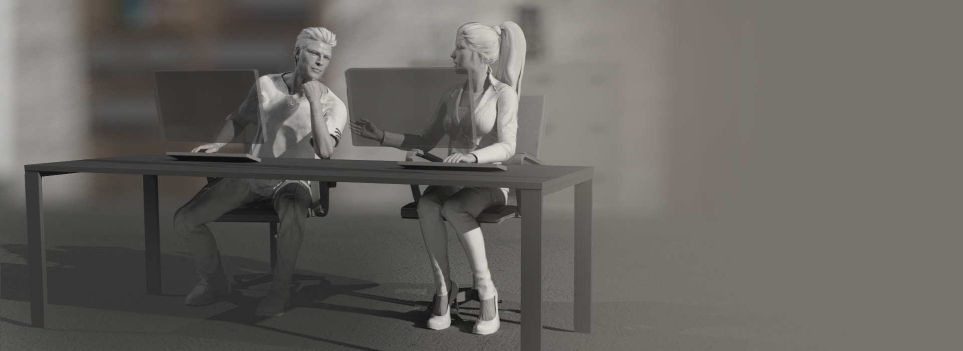 office animation - working